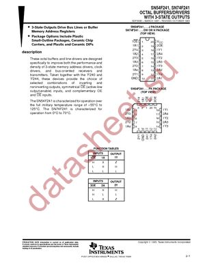 SN74F241DWRG4 datasheet  